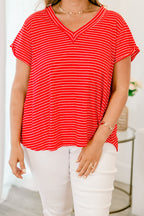 Weekend Surprise Top, Tomato Red