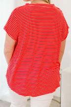 Weekend Surprise Top, Tomato Red