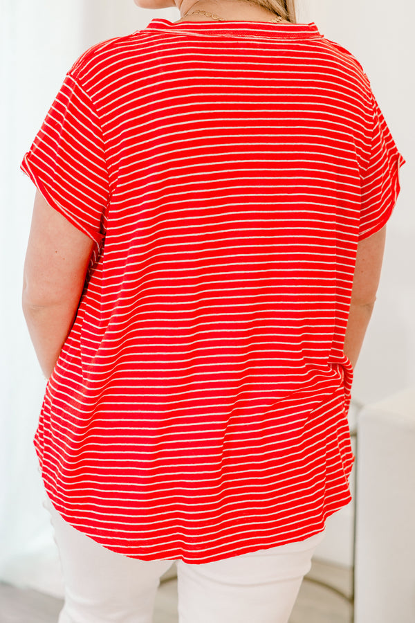 Weekend Surprise Top, Tomato Red