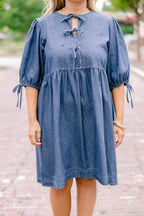 What About It Kleid, Blau