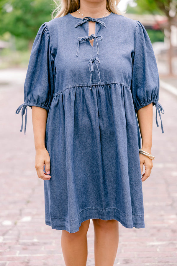 What About It Kleid, Blau