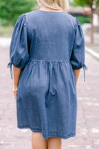 What About It Kleid, Blau