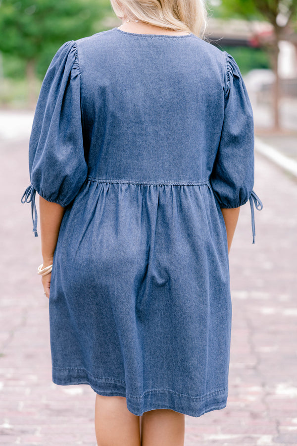 What About It Kleid, Blau