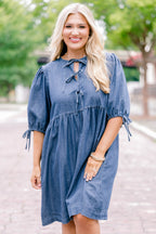 What About It Kleid, Blau