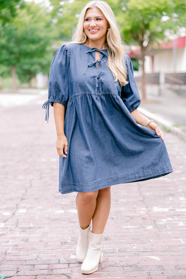 What About It Kleid, Blau