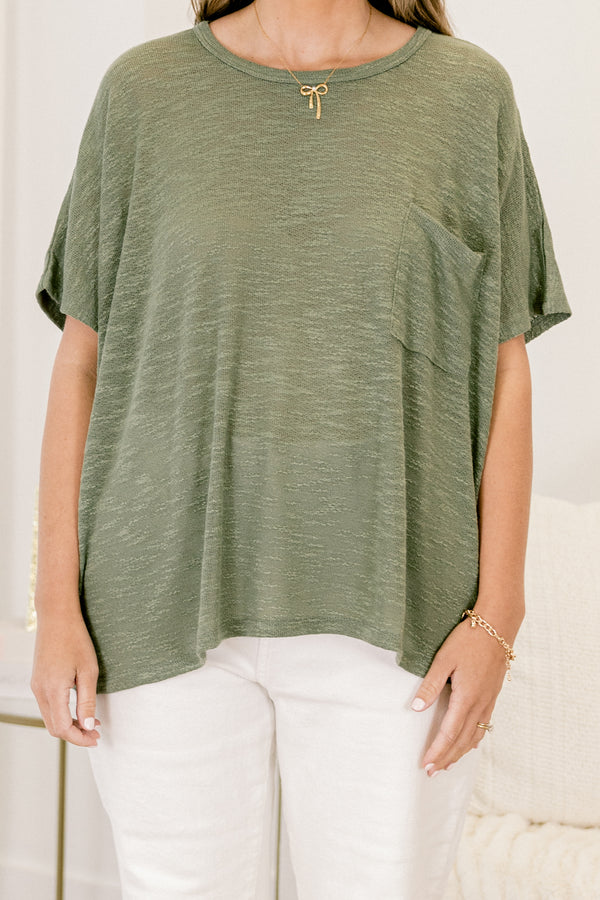 What Is The Call Top, Light Olive