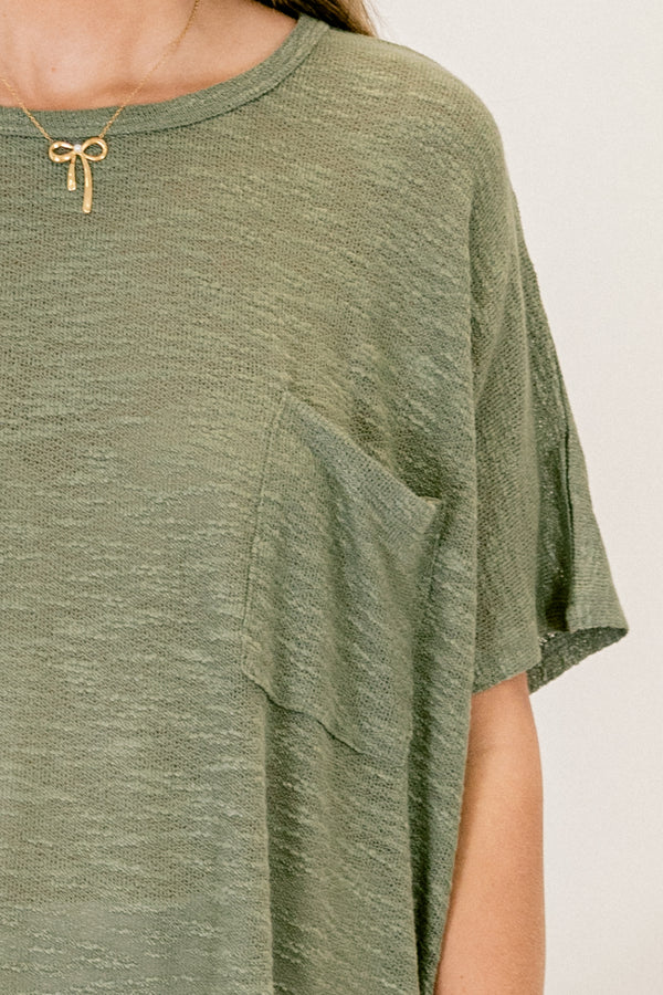 What Is The Call Top, Light Olive