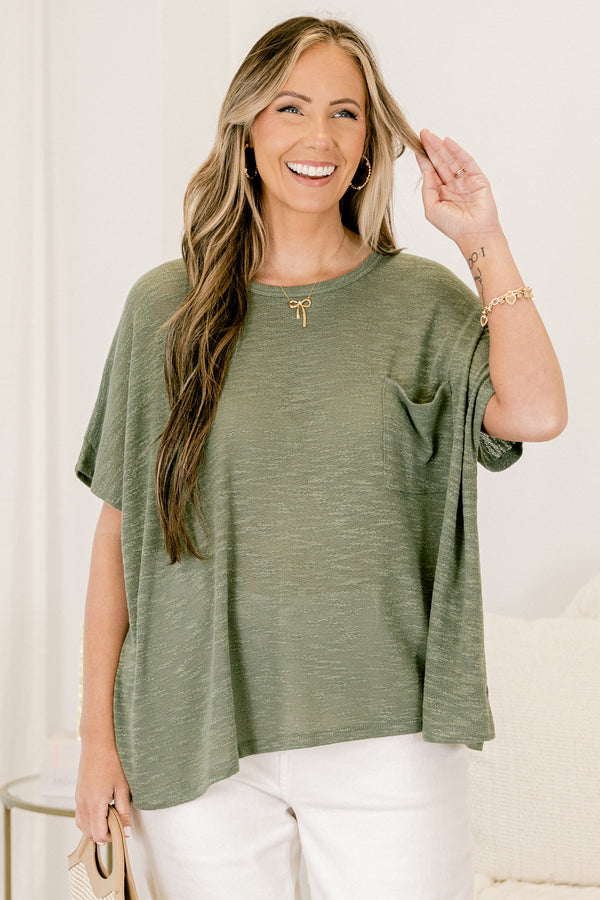 What Is The Call Top, Light Olive