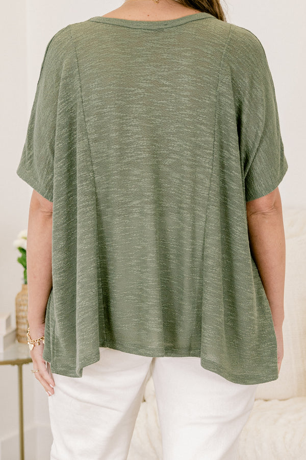 What Is The Call Top, Light Olive
