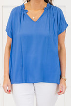 Was wird es sein, Top, Jeansblau