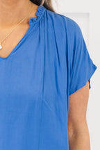Was wird es sein, Top, Jeansblau