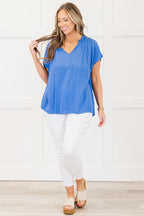 Was wird es sein, Top, Jeansblau