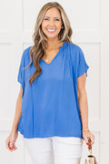 Was wird es sein, Top, Jeansblau
