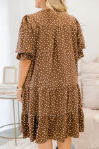 What You Know Dress, Brown Polka Dot