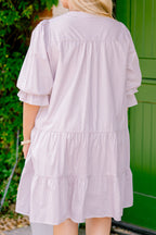 What You Know Dress, Brown Stripe
