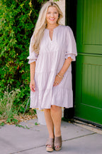 What You Know Dress, Brown Stripe