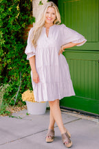 What You Know Dress, Brown Stripe