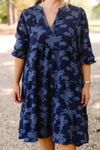 What You Know Dress, Navy Twilight
