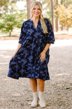 What You Know Dress, Navy Twilight