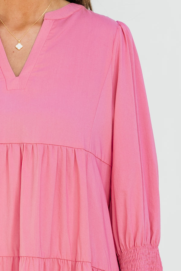 What You Know Dress, Pink
