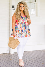When In Rio Top, Fuchsia Multi