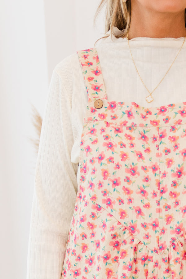 Where We Began Jumpsuit, Cream Multi