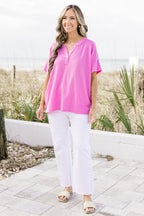 Wildflower Top, Magenta Glow