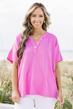 Wildflower Top, Magenta Glow