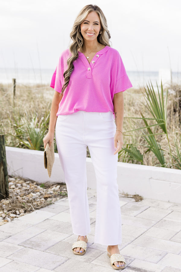 Wildflower Top, Magenta Glow