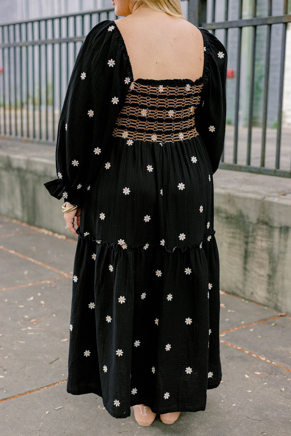 Wildflower Wonder Dress, Black