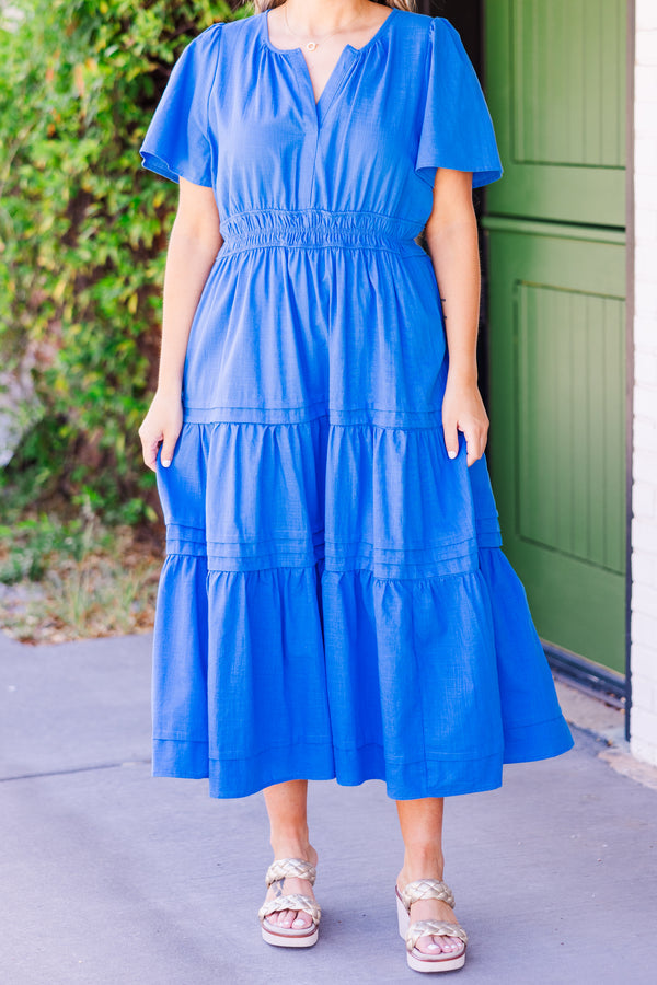 Wish Me Joy Dress, Blue