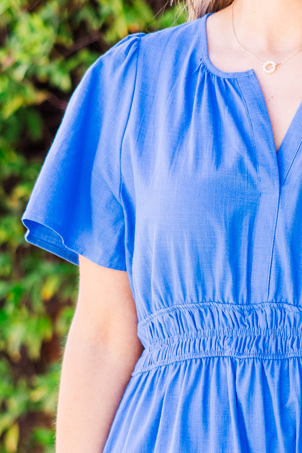 Wish Me Joy Dress, Blue
