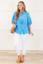 Wistful Weekend Top, Deep Sky