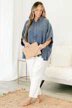 Wistful Weekend Top, Dusty Blue