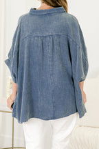 Wistful Weekend Top, Dusty Blue