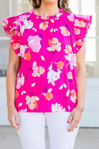 With My Whole Heart Top, Fuchsia