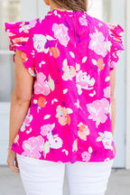 With My Whole Heart Top, Fuchsia