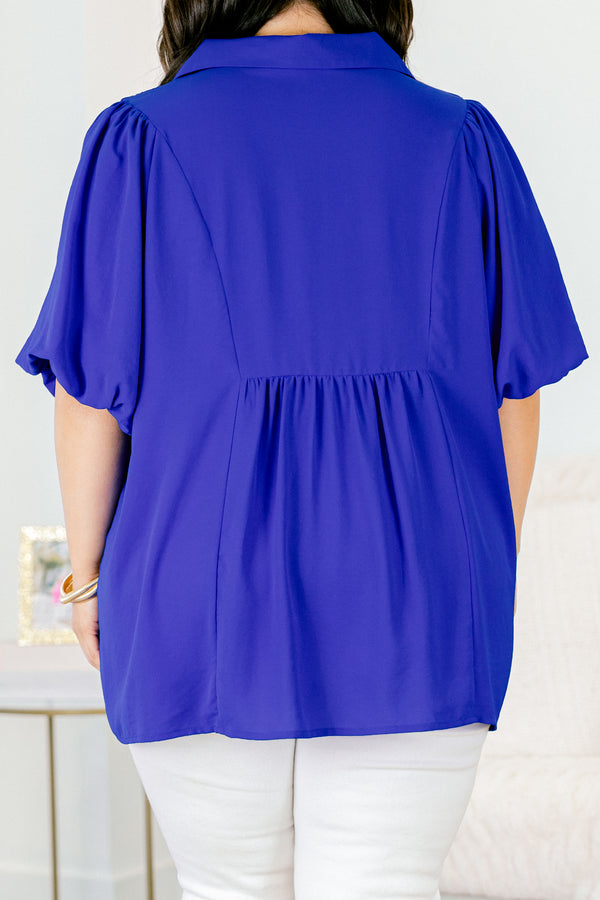 Wander Outside Top, Blue