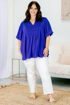 Wander Outside Top, Blue