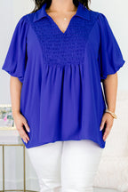 Wander Outside Top, Blue
