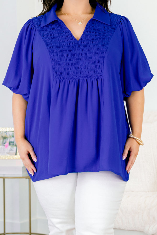 Wander Outside Top, Blue