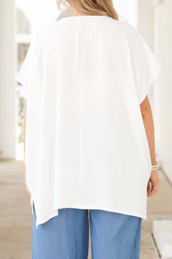 Wondering About You Top, White