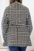Wrapping It Up Jacket, Black Houndstooth