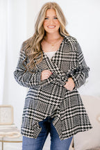 Wrapping It Up Jacket, Black Houndstooth