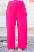 You Know Knit Pants, Hot Pink