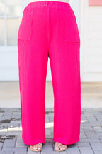 You Know Knit Pants, Hot Pink