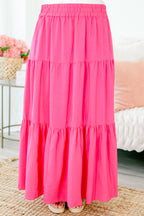 You're Glowing Maxi Skirt, Hot Pink