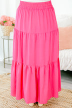 You're Glowing Maxi Skirt, Hot Pink