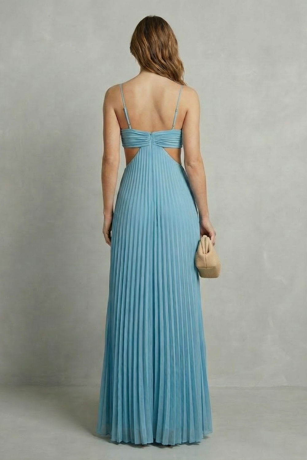 Luellara – Pleated halter elegance – Maxi dress