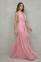 Roselisse – Eleganz in Falten-Mesh – Maxikleid